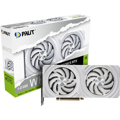 Palit grafična kartica nvidia RTX4070 oc bela - 12GB GDDR6X (NE64070S19K9-1048L), (21568938) Slike