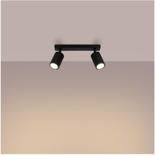 Nice Lamps Črna stropna svetilka 6,5x30 cm Gleam &amp;ndash; Slike