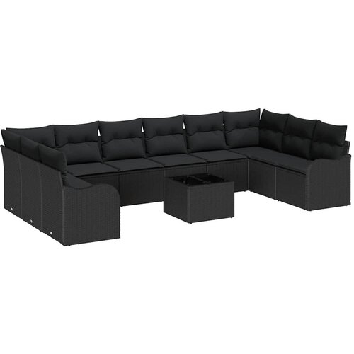  Sjedeća garnitura za vrt Crna 55 x 55 x 37 cm poliratan Slike