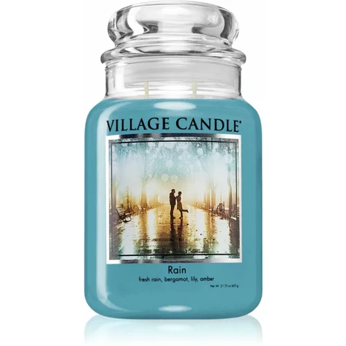 Village Candle Rain dišeča sveča (Glass Lid) 602 g