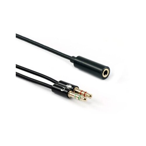 Audio adapter za slu&amp;scaron;alice 2&amp;times;3,5mm 3pin male to 1x 3,5 mm 4pin female (mic/slu&amp;scaron;alice) Sbox Slike