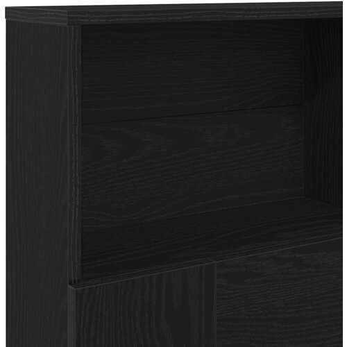  Glava kreveta s ormarićem Zidne Crni hrast 160 x 19 x 103,5 cm Slike
