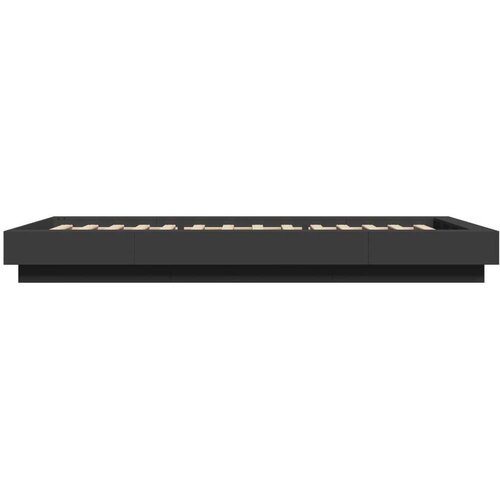 VidaXL okvir za krevet s led svjetlima crni 90 x 200 cm drveni Slike