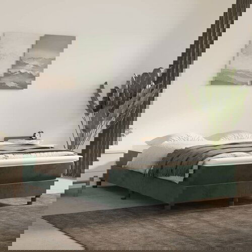 vidaXL Madrac s oprugama tamnozeleni 140x210x20 cm baršunasti Cijene