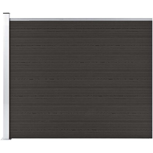  za ogradu WPC 175 x 146 cm crni Slike