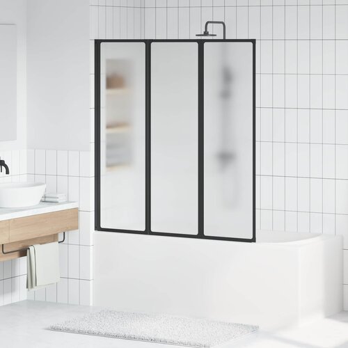  Sklopiva tu&amp;scaron; zaslona Crna i puna mraz 132 x 2 x 140 cm Slike