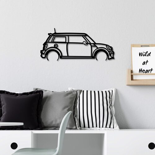Wallity zidna dekoracija Mini Cooper, 73x33cm, Crna Cene