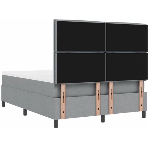  Krevet s opruga kutije Svjetlosiva 160 x 200 cm tkanina Slike