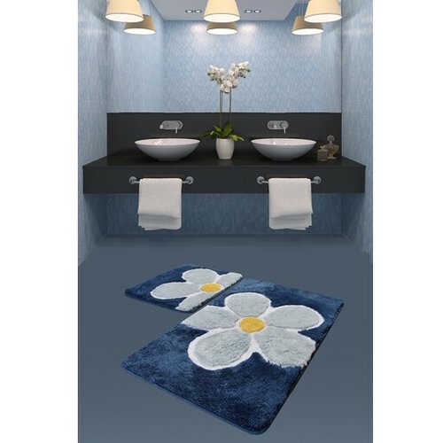 Lessentiel Maison set podloga za kupanje 2 komada cvet - pla Slike