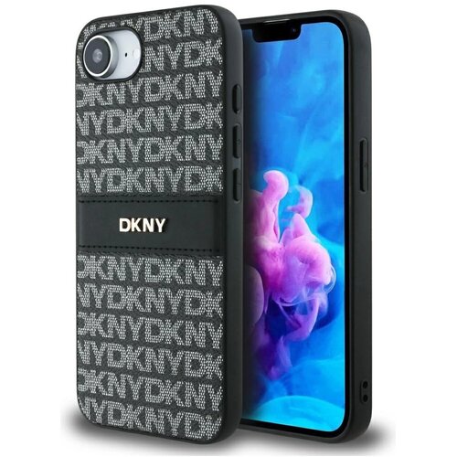 Dkny EKSPLOZNI OVITEK S PONAVLJAJOČIM SE VZORCEM TEKSTURE IN TONSKO VAROVANIMI ČRTAMI ZA IPHONE 16E, (5000347819) Slike