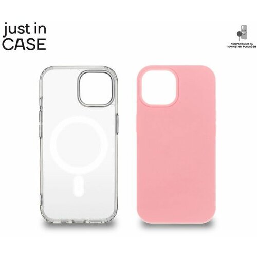 Just In Case 2u1 extra case mag mix plus paket pink za iphone 15 Cene