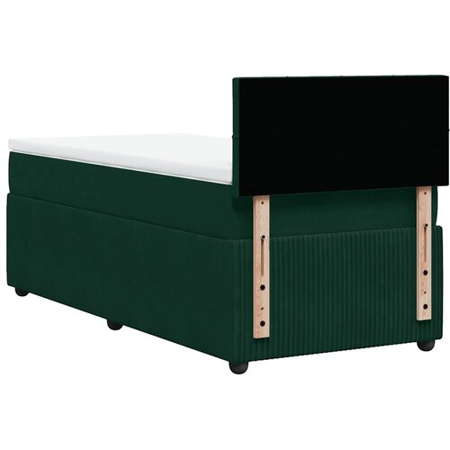 Box spring krevet s madracem tamnozeleni 90x190 cm bar&amp;scaron;unasti Slike