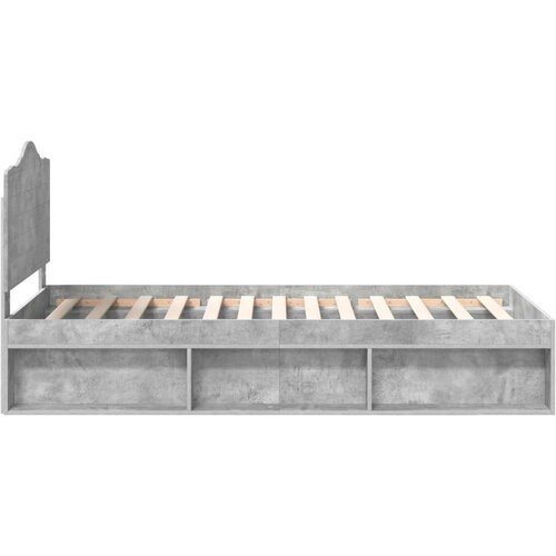 Okvir za krevet s uzglavljem Betonska siva 100 x 200 cm Slike