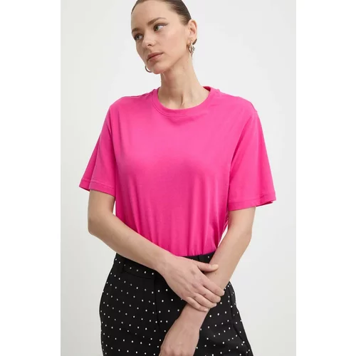 Silvian_Heach Bombažna kratka majica ženski, roza barva