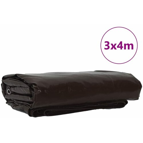  650g / m&amp;sup2; Smeđa 3 x 4 m Platno s PVC premazom Slike