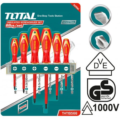 Total 6-dijelni set izoliranih odvijača / INDUSTRIAL (THTIS566) Slike