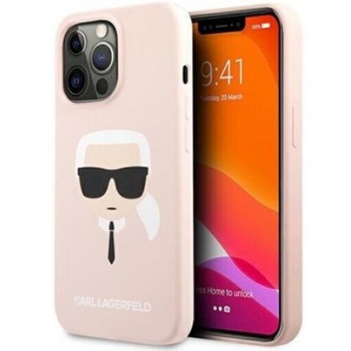 Karl Lagerfeld Klhcp13lslkhp za iphone 13 pro roza silikonska zaščita - karls head Cene