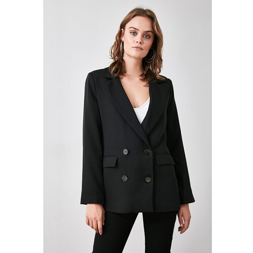 Trendyol Black Button Blazer Jacket Slike