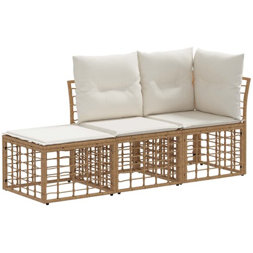  Set vanjskih sofa s jastukom 3 pcs Prirodna Poliester Cene