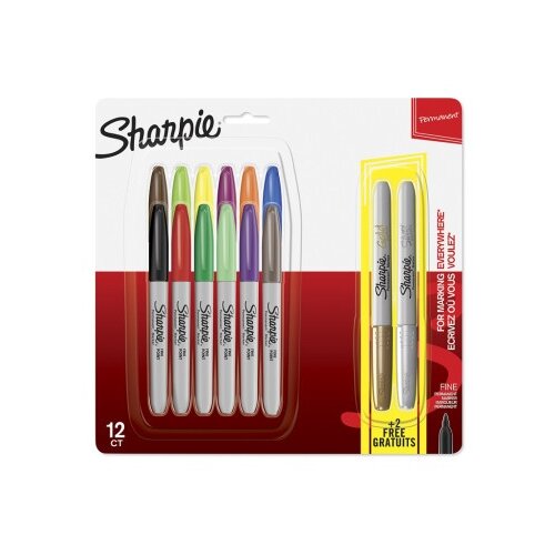 Maped Sharpie permanentni marker fine 1/12 + 2 gratis ( SH61126 ) Slike