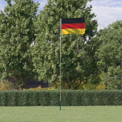 vidaXL Njemačka zastava i jarbol 5 5 m aluminijski