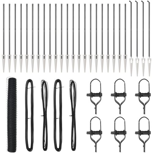 vidaXL Heksagonalna ograda Siva 1,2x50 m Čelična, Stupovi ograde sa šiljkom 13 kom Ø32 mm 140 cm Galvanizirani čelik Cijene