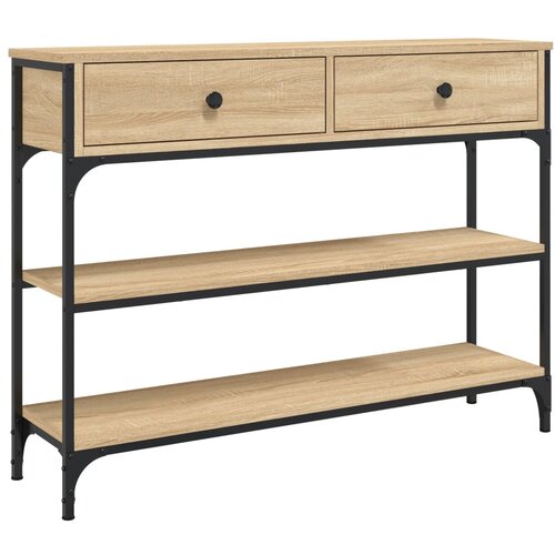 Maison Chic konzolna miza - miza ob steni sonoma hrast 100x25x75 cm inženirski les, (21785871) Slike