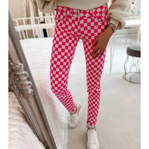 Gemre Pink plaid fabric pants Bler Cijene