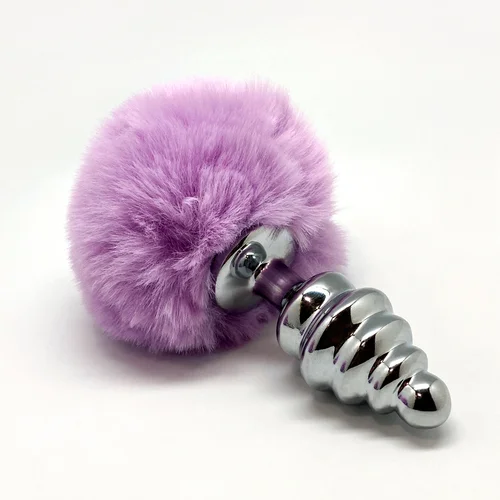 Alive Metal Anal Fluffly Twist Plug M Purple