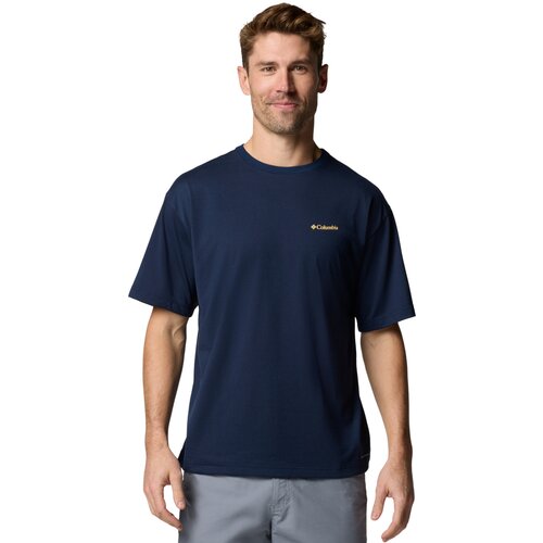 Columbia Majice s kratkimi rokavi Cedar Trail Back Graphic Tee Modra Slike