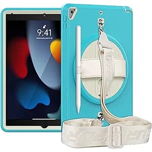 JTech Ohi&scaron;je za iPad 9/8/7 10,2" s stojalom in naramnico Modro, (22025410) Cene