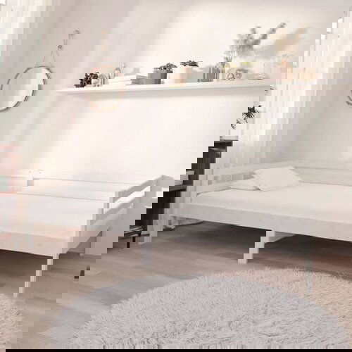 VidaXL dnevni ležaj od masivne borovine bijeli 90 x 200 cm Slike
