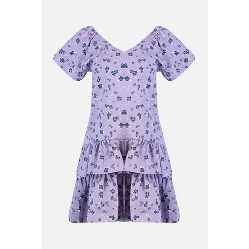 Trendyol Lilac Petite Ruffle Dress Slike