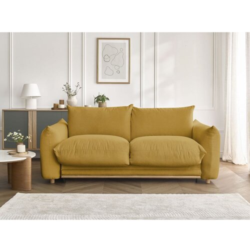 Bobochic Paris Rumena raztegljiva sedežna garnitura 214 cm Ernest &amp;ndash; Slike