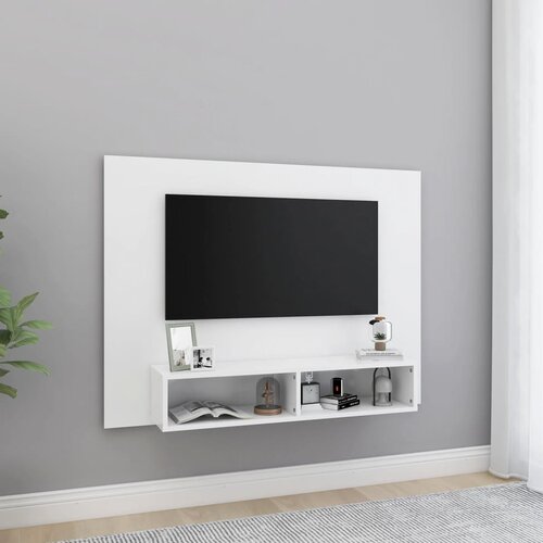  Zidni TV ormarić bijeli 120 x 23,5 x 90 cm konstruirano drvo Cene