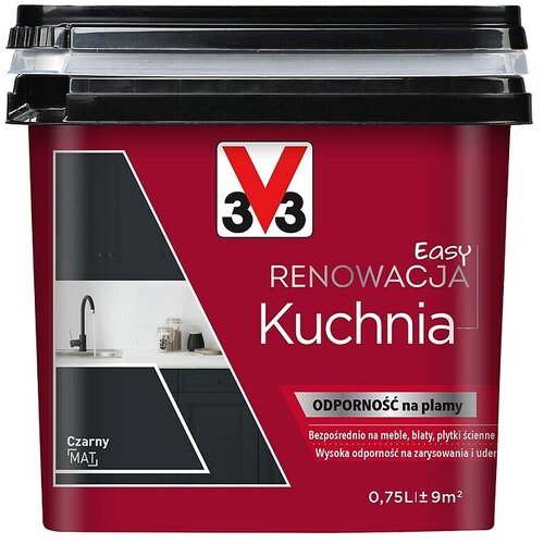 V33 Obnovitvena barva Renovation Perfection (Črna mat, 750 ml, Mat, Ustrezno za: Kuhinje) Cene