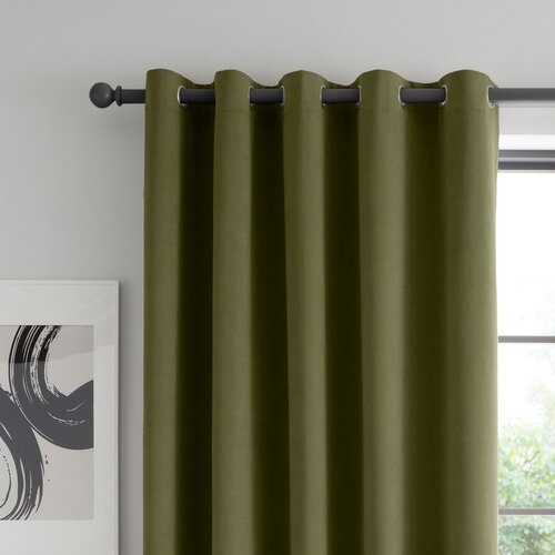 Catherine Lansfield Kaki zelene zatamnjujuće zavjese u setu 2 kom 117x229 cm Wilson – Cijene
