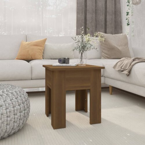 vidaXL stolić za kavu boja smeđeg hrasta 40 x 40 x 42 cm od iverice Cene