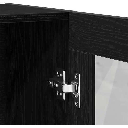  Ormar za knjige crni hrast 82,5x30,5x115 cm konstruirano drvo Slike