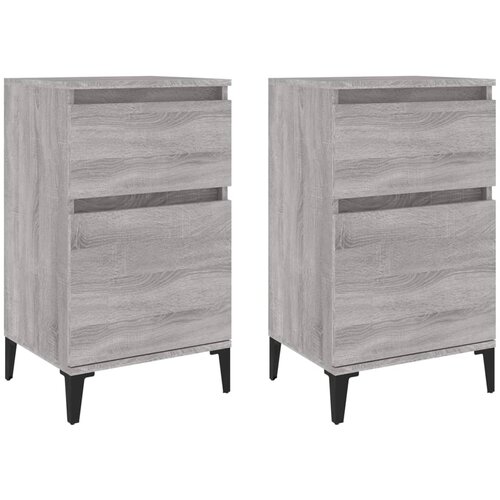 Maison Chic Dvo delni komplet Nočne omarice - Nočne mize siva sonoma 40x35x70 cm, (21688638) Slike