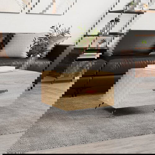VidaXL Stolić za kavu boja hrasta 50 x 50 x 40 cm konstruirano drvo Slike