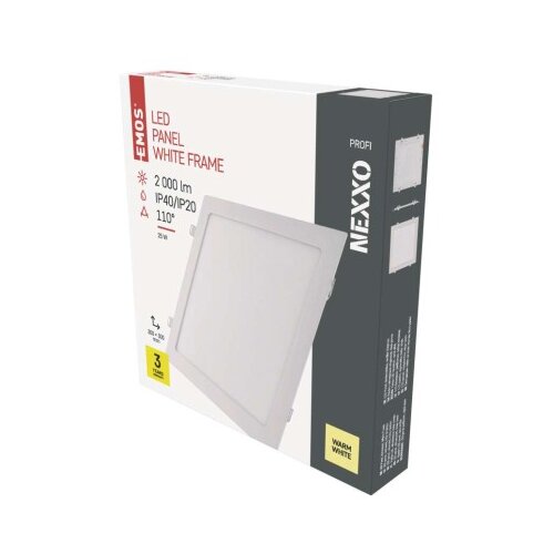  LED vgradno svetilo NEXXO, kvadratno, belo, 24W, toplo bela Slike