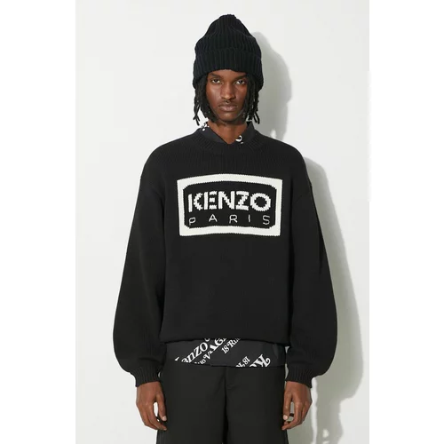 Kenzo Pulover s dodatkom vune Bicolor Paris Jumper za muškarce, boja: crna, FD55PU3833LA.99