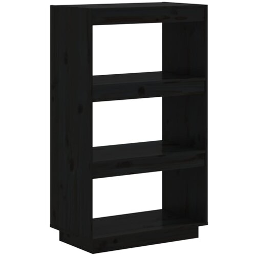 Maison Chic Knjižna omara - Knjižni regal črna 60x35x103 cm trdna borovina, (21723468) Slike