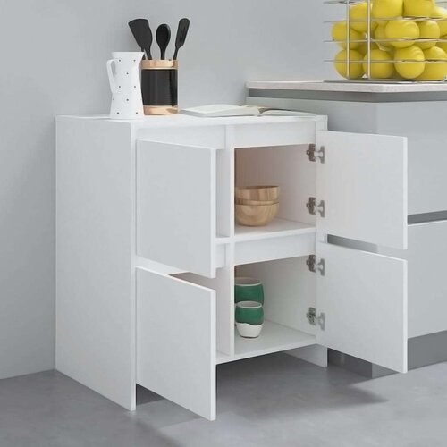 VidaXL Komode 2 kom bijele 70 x 41 x 75 cm od iverice Slike