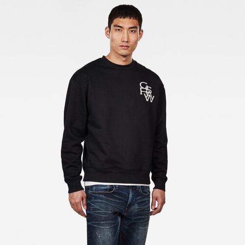 G-star Sweatshirt - Graphic 11 stor r sw l\s black Slike