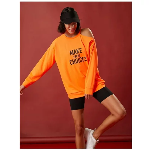 Koton Sports Sweatshirt - Orange - Regular fit