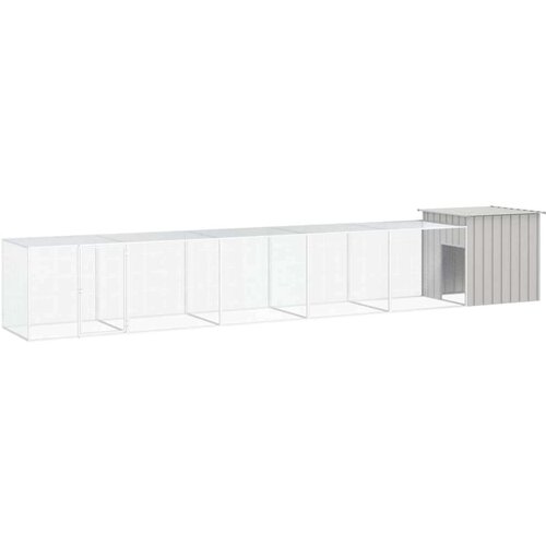 vidaXL Kavez za kokoši sivi 600 x 91 x 100 cm od pocinčanog čelika Cijene