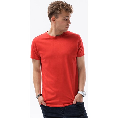 Ombre majice s kratkimi rokavi mo&amp;scaron;ka majica (S1224RED) pisana Slike