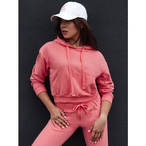 DStreet Bluza damska z kapturem TRENDHOOD koralowa Cene